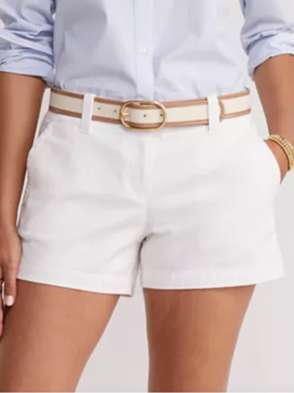 Daniel Cremieux White Claire 4” Shorts